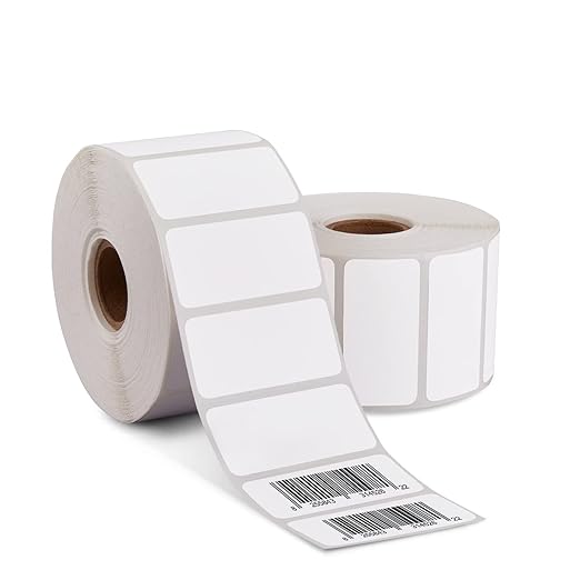 HP 2x1 Direct Thermal Shipping Labels, 2 Rolls, 1375 Sheets per Roll, Multipurpose White Labels for Personal or Business Use, Compatible with HP and Other Thermal Printers
