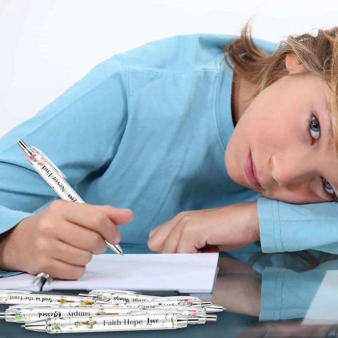 10 PCS Bible Verse Pens, Christian Pen Set, Christian Ballpoint Pens for School Office Church Supplies