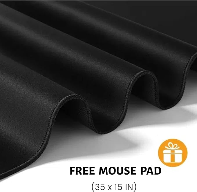 Himimi Electric Standing Desk 55 x 24 inch for Home Office,Sit-Stand Adjustable Desk with Memory Presets,Height Adjustable Desk for Gaming/Working,Free Hook, Lockable Wheels,Mouse Pad,Black