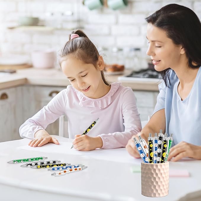 10 PCS Sports Party Favors Ball Theme Ballpoint Pens Ball Gifts for Team with 1mm Black Ink Replaceable Ballpoint Pen Refill for Prize Team School Office Supplies(Sports,10)