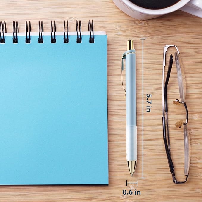 1.0mm Ballpoint Pens Retractable Cute Black Ink Pens with Silicone Grip Smooth Writing Suitable for Office, Note-taking (18 pcs)