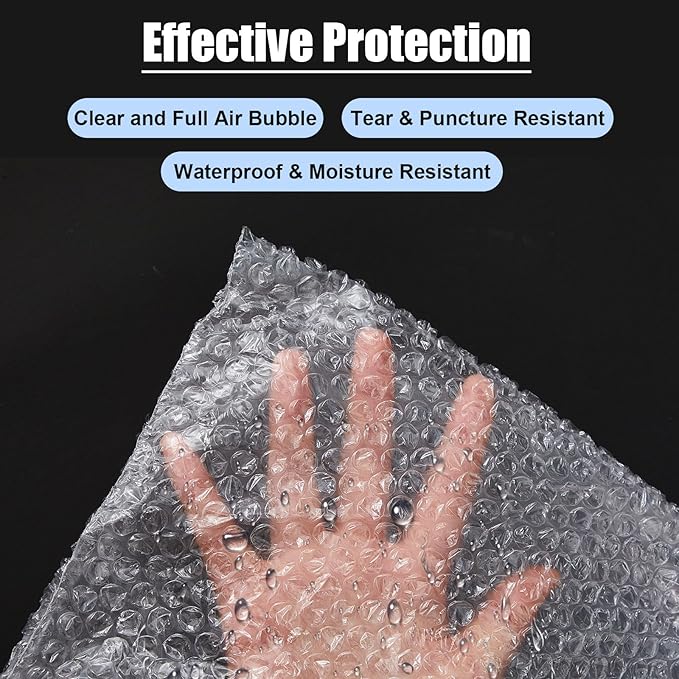 10 Pack 26 * 30 Inch Extra Large Bubble Pouches Clear Bubble Pouch Wrap Bags for Packing Shockproof Cushioning Wrap Bag for Shipping Moving Fragile Dishes China Plates Painting Fragile Items