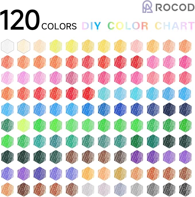 120 Colored Pencils Professional Coloring Pencil Sketch Colored Drawing Pencils Artist Color Pencil for Kids and Adults Coloring Art Color Pencil Set
