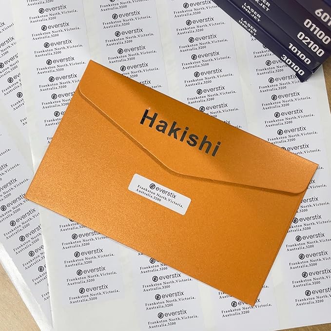 1/2" x 1-3/4", 25 Sheets, 2000 Return Address Labels for Laser & Inkjet Printers, Letter Size