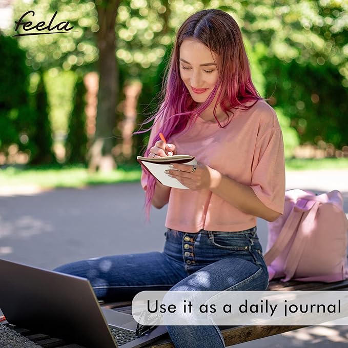 16 Pack Soft Cover Journal Bulk, Feela Lined Notebooks College Ruled for Work for Women Girl Writing, Blank Travel Journal Note Taking Notebook School Business Supplies, 8.2” x 5.5”, A5, Wine