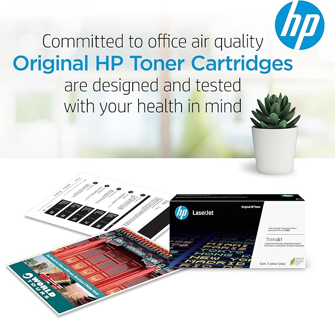 HP 206A Black Toner Cartridge | Works with HP Color LaserJet Pro M255, HP Color LaserJet Pro MFP M282, M283 Series | W2110A , 1 Count ( Pack of 1)