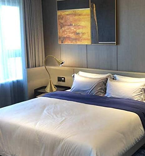 HomeFocus Desk Lamp,Bedside Table Lamp,Dimmable Task Light,Flexible Gooseneck Lamp,3-Touch Brightness & Eye-Caring Reading Light,LED Desk Lamp for Home,College Dorm,Reading,Metal,(Gold).