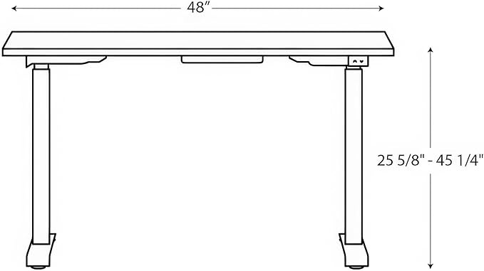 HON Coze Electric Standing Desk Adjustable Height, Coordinate Height Adjustable Desk, 48", Natural Recon Top, White Base