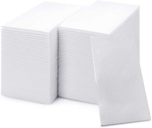 1000 Paper Towels Cloth-Like Hand Tissue Paper Napkins, Disposable Hand Towels for Bathroom Guests, Disposable Face Towel for Guest, Washcloths or Dinner Napkin, Made in USA, White