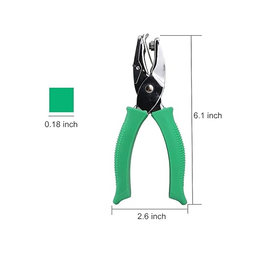 1/6 Inch Square Shape Hole Puncher, Handheld Single Hole Paper Punch, One Hole Paper Punch for DIY Craft Paper Scrapbook Puncher Hand Tool