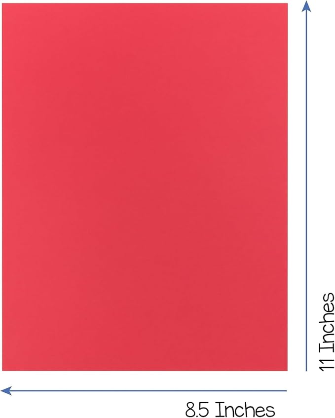 Hygloss 90 Sheets Holiday Christmas Colored Cardstock - 8.5x11-Inch Red and Green Letter Size Color Cardstock Paper - 65 lb/ 176 gsm, Acid-Free, Fade-Resistant