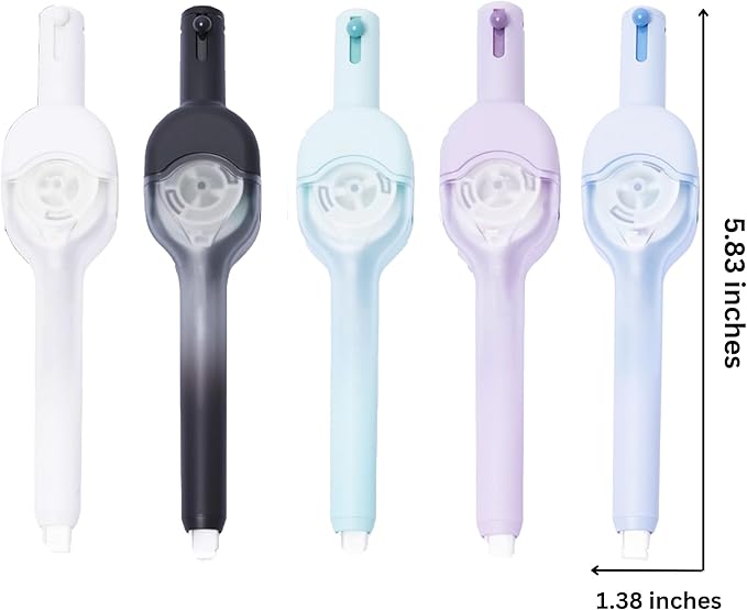 10 PCS Correction Tape Pens White-Out Applicator with Protective Cover, Smooth Ink Tape, Aesthetic Pen Design for School & Office Supplies (Push and Pull)