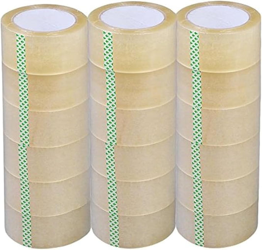 18ROLLS 1.88" X 60 Yards Clear Packing Shipping Storage Box Sealing Packaging Tape APL1268, 18 Rolls