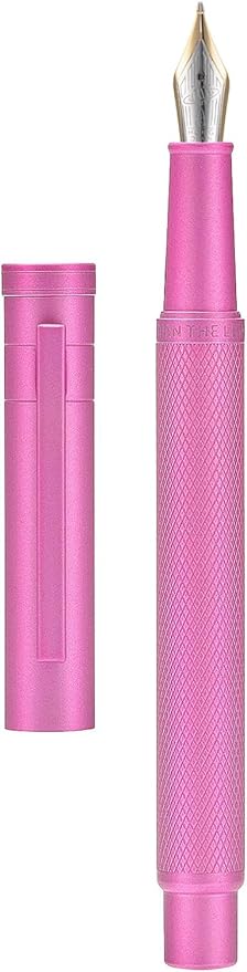 Hongdian 1851 Pink Forest Fountain Pen Medium Nib, Classic Design with Converter and Metal Pen Case
