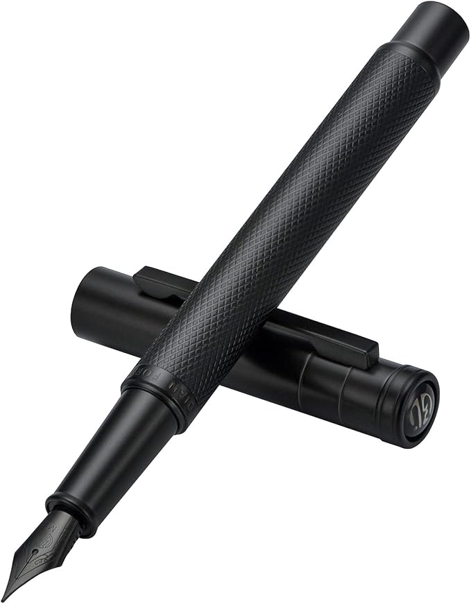 Hongdian Black Forest Fountain Pen Medium Nib Classic Design with Converter and Metal Pen Case Set