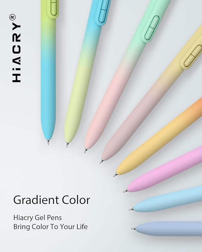 16 Pcs Gel Pens, 0.7mm Fine Point Smooth Writing Pens, Black Quick-Dry Long Lasting Fidge Pens for Journaling, Office, Note Taking, School Supplies, Nurse Aesthetic Pens（Gradient-Black Ink）