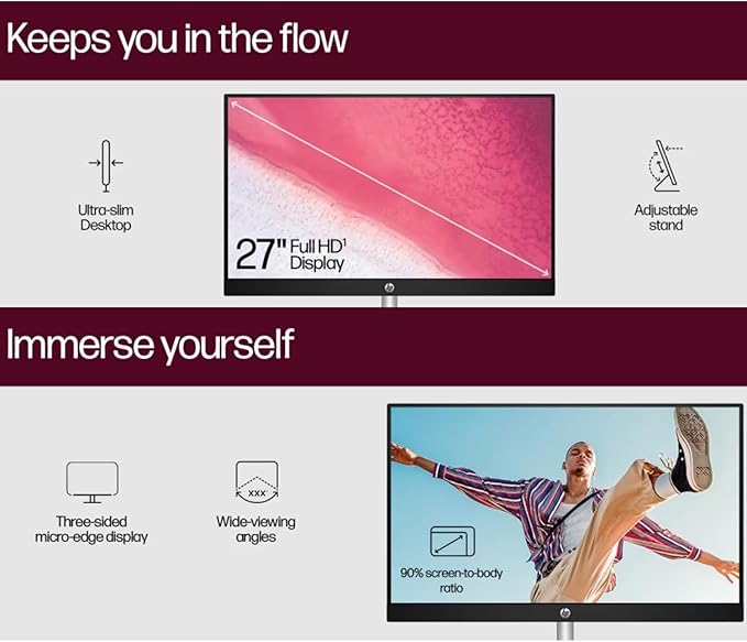 HP 27" FHD Touchscreen Business All-in-One Desktop Computer, Intel 12-Core Ultra 7 155U (Beats i7-1355U), 64 GB DDR5 RAM, 4 TB SSD, Intel Iris Xe Graphics, Wired KB & Mouse, Wi-Fi 6, Windows 11 Pro