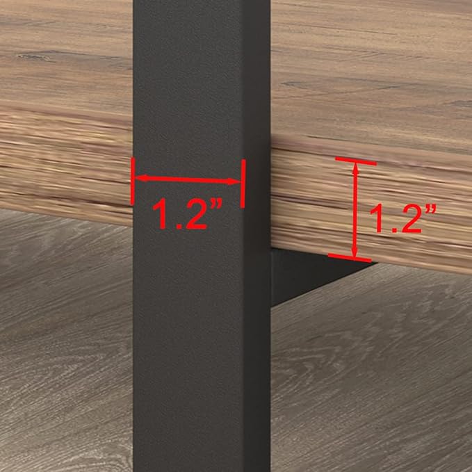 HSH Industrial 4 Tier Bookshelf, Modern Metal and Wood 4 Shelf Bookcase Etagere, Farmhouse Open Wide Display Storage Bookshelves and Bookcases Heavy Duty for Bedroom Living Room Office, Rustic Oak