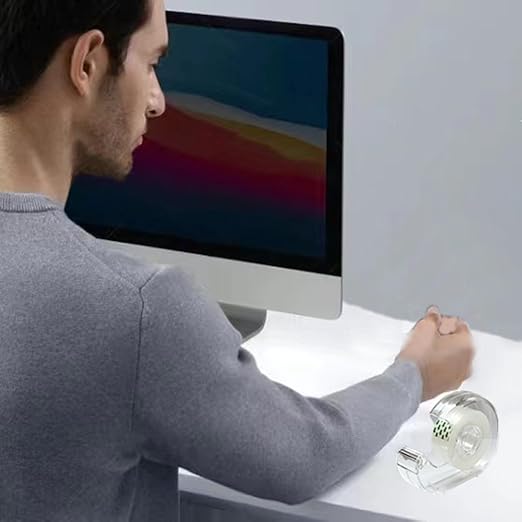 12 Rolls Transparent Tape Refills Rolls 3/4-Inch x 1000 inch, 1 inch Core, Clear Gift Wrapping Tape Refill Roll for Office, Home, School