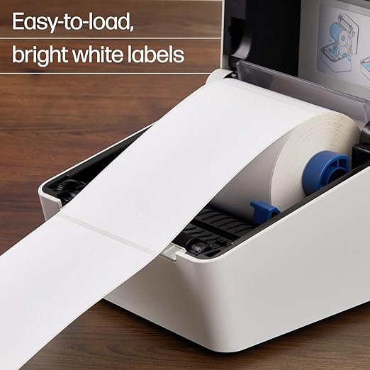 HP 4” x 6” Direct Thermal Shipping Labels, 4 Rolls 250 Sheets per Roll, Multipurpose Thermal Labels for Personal or Business Use, Compatible with HP and Other Thermal Label Printers, White