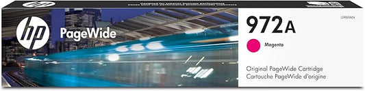 HP 972A PageWide Magenta Ink Cartridge for HP Printers | Works with Printer Series: PageWide Pro 452, 477, 552dw, 577 | L0R89AN