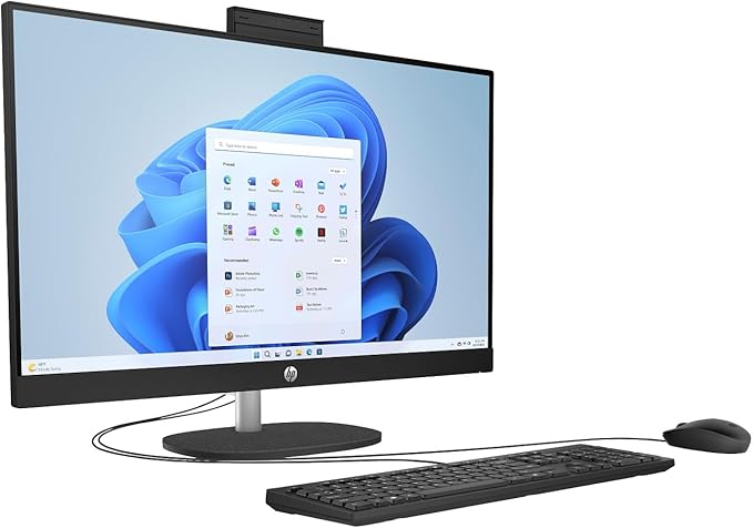 HP 27" FHD Touchscreen Business All-in-One Desktop Computer, Intel 12-Core Ultra 7 155U (Beats i7-1355U), 32 GB DDR5 RAM, 1 TB SSD, Intel Iris Xe Graphics, Wired KB & Mouse, Wi-Fi 6, Windows 11 Pro