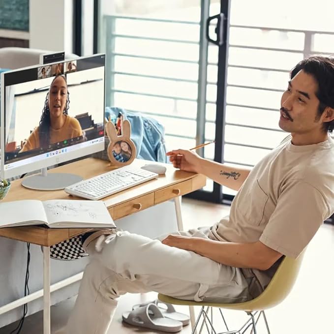 HP 27" FHD Touch-Screen All-in-One Computer, 12-Cores Intel Core Ultra 7, Windows 11 Pro with Microsoft Office Included, White (Non-Touchscreen, 64GB DDR5 RAM | 2.5TB Storage)