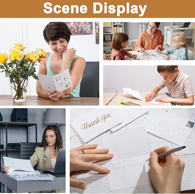 100 Sheets Bright White Cardstock 8.5 x 11 Printer Paper, 200gsm/75lb Thick White Construction Paper Card Stock for Certificates, Menus, Cards Making, Business Cards, School Crafting