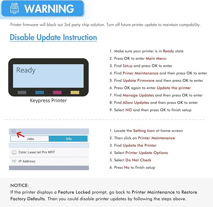 148A 148X Toner Cartridge Black Compatible Replacement for HP 148A 148X W1480X W1480A for HP Laserjet Pro 4001dw 4001dn 4001n MFP 4101fdw 4101fdn Printer Ink (with Chip) (2 Pack)