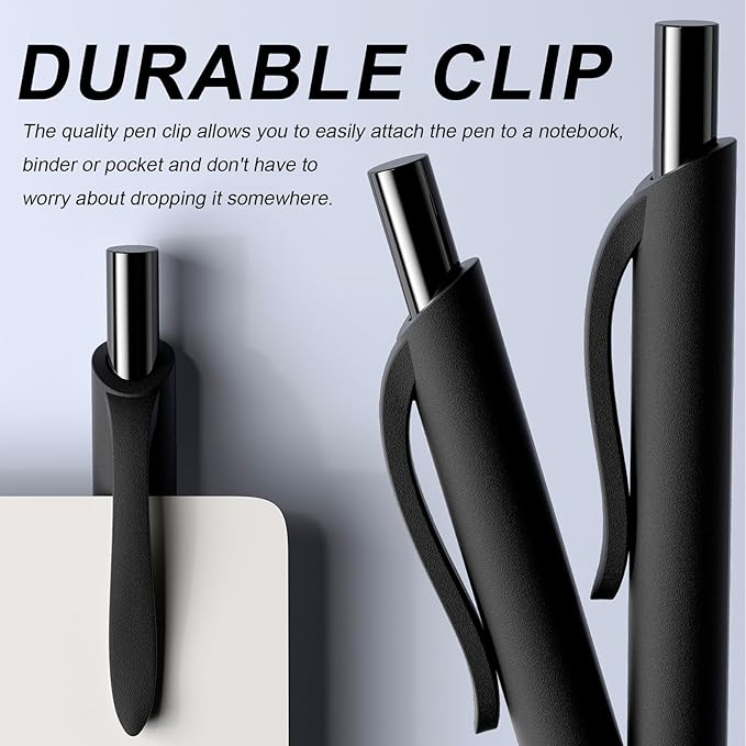 108 Pack Black Pens - Bulk Pens 1.0mm Medium Point Ballpoint Pens Smooth Writing No Bleed Retractable Black Ink Pen