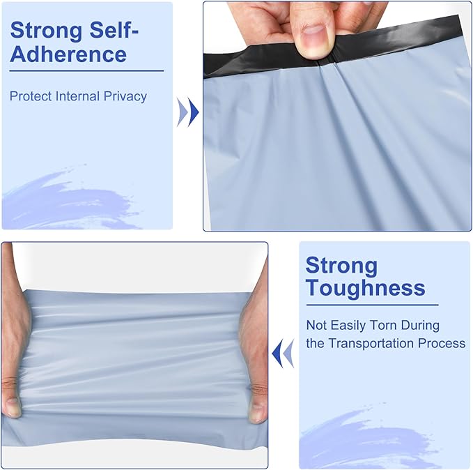120PC Poly Mailers 6x9 Inch Light Blue Mailing Envelopes Bags Shipping Bags with Self Adhesive Waterproof and Tear-Proof Postal Bags