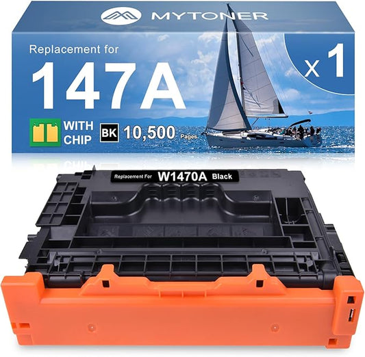 147A Black Toner Cartridge (with Chip) Compatible Replacement for HP 147A 147X W1470A W1470X High Yield Toner for Enterprise M610 M611 M612 MFP M634 M635 M636 Printer (1 Pack)