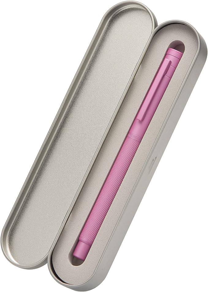 Hongdian 1851 Pink Forest Fountain Pen Medium Nib, Classic Design with Converter and Metal Pen Case