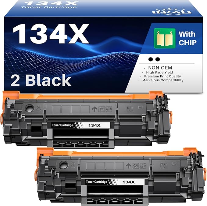 134X Toner Cartridge (with chip) Replacement for HP 134X Black Toner Cartridge or for HP 134X Toner Compatible with Laserjet 209dw MFP M234dw M234sdw M234sdn Printer