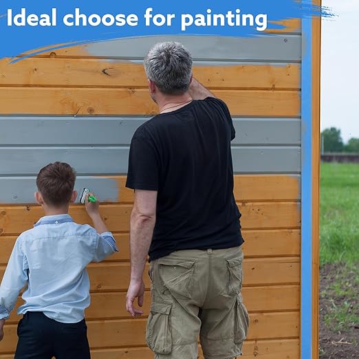 10 Rolls Painters Tape Blue Painters Tape 2 Inch Wide, General Purpose Masking Tape Bulk, 1.89 in x 55 Yd Blue Tape for Wall Painting Home Improvement DIY Crafts, Total 550 Yards