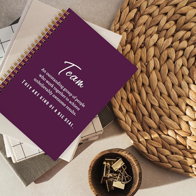 hold fizz Purple Meeting Notebook for Work, Employee Appreciation Gifts, Team Gifts for Employees, Journals for Writing, Thank You Gifts for Women Men Leader Boss Mentor Manager Coworkers, 5.5"x8.3"