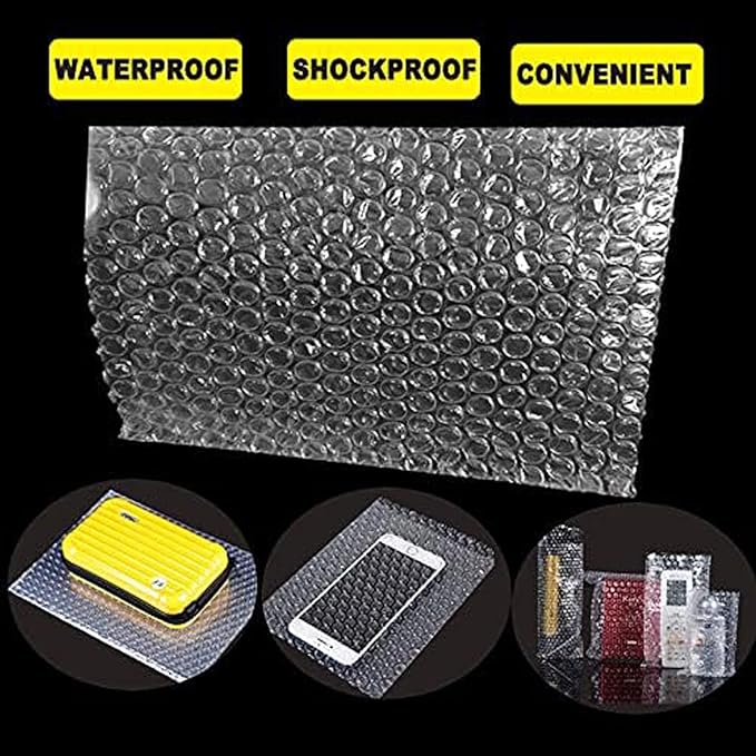 100Pcs 8"x12" Bubble Pouches Wrap Bag for Packaging, Clear Bubble Out Bags Double Wall Cushioning Wrap Pouches for Moving Packaging Storage Fragile China Dishes Electronic Item