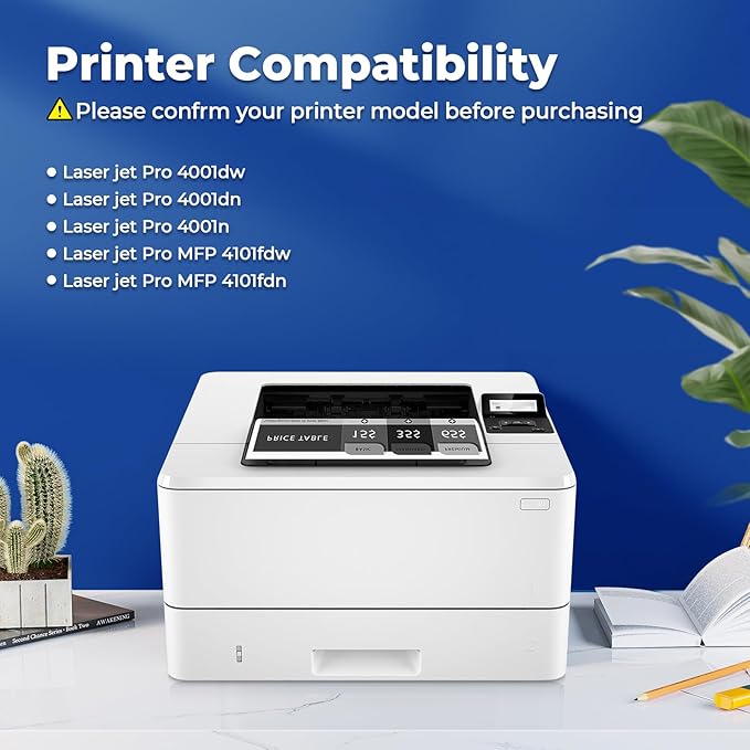 148X W1480X Toner Cartridges High Yield 2-Black (with Chip) Compatible Replacement for HP 148X W1480X 148A W1480A Toner Cartridge Work for Laser Jet Pro 4001dw 4001dn 4001n MFP 4101fdw 4101fdn Printer