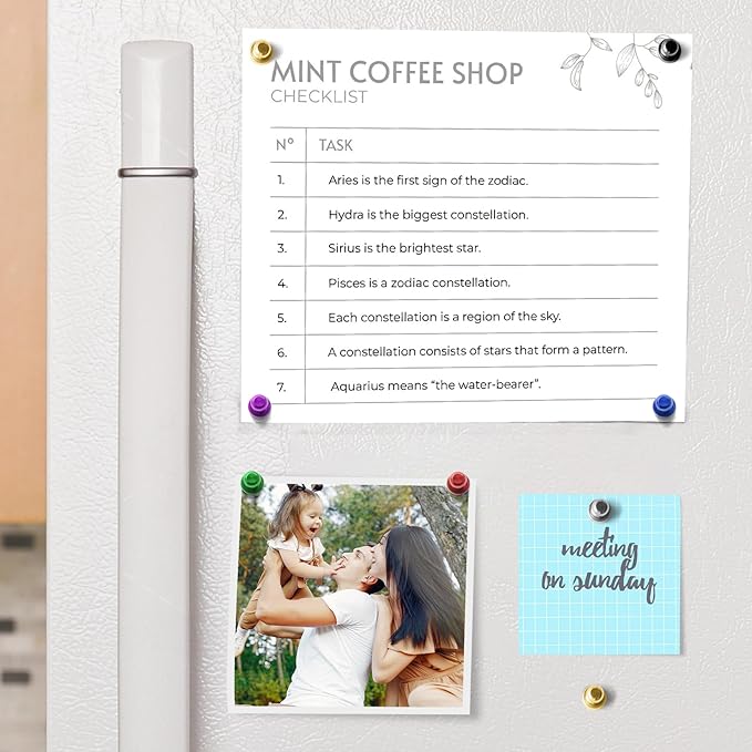 120 PCS Whiteboard Magnets, Small Strong Fridge Magnets, Magnetic White Board for Refrigerator, Black Magnetic Clips Heavy Duty for Kitchen, Office, Gadgets, Classroom, Desk Accessories