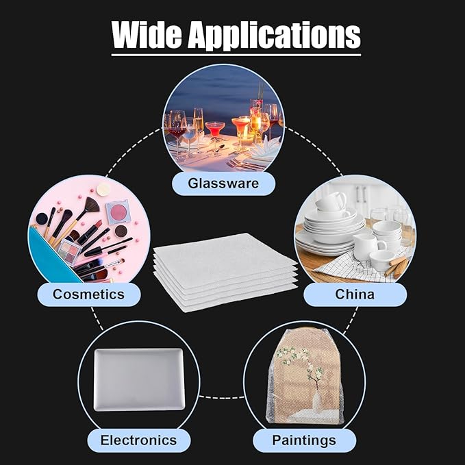 10 Pack Extra Large Bubble Pouches 20 * 24 Inch Clear Bubble Pouch Wrap Bags for Packing Shockproof Cushioning Wrap Bag for Shipping Moving Fragile Dishes China Plates Painting Fragile Items