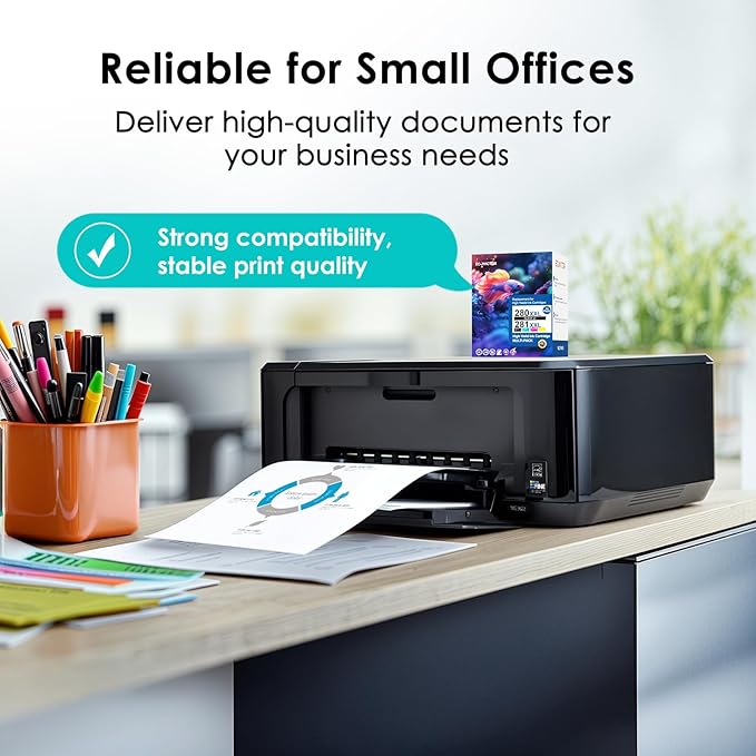 10 Pack 280 281 XXL Ink Cartridges Replacement for Canon 280XL 281XL Ink Cartridges PGI-280XXL CLI-281XXL for TR8620a TR8520 TR8620 TR8600 TR7520 TS6120 TS6220 TS9120 TS6320 TS8220 Printers