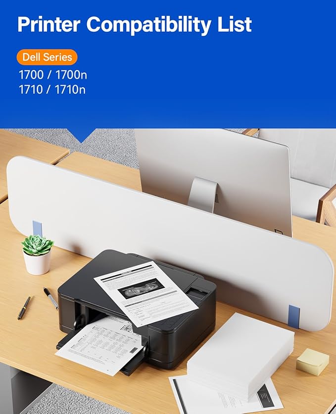 1700 1700N Black Toner Cartridge 1-Pack Compatible Replacement for Dell 1700 1700n 1710 1710n Printer 310-5400 310-5402 310-7039 310-7022 310-5399 310-7023 310-7025 310-5401 310-7038 310-7020 310-7040