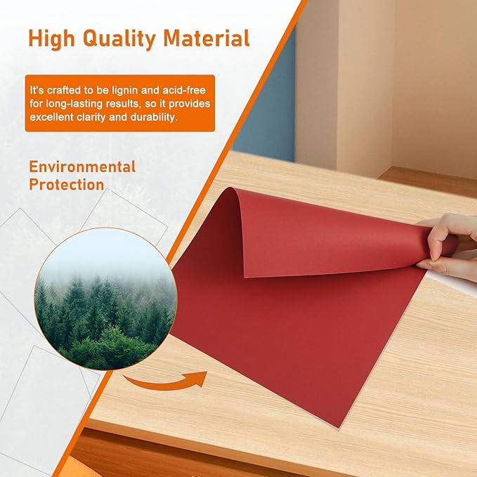 100 Sheets Christmas Red Cardstock 8.5 x 11 Certificate Paper, 75lb Heavyweight Craft Paper Card Stock for Wedding Invitations, Office Printing, Memus, DIY Cards Making, Anniversary Card