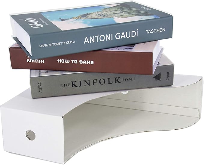 HUAPRINT White Magazine Holder(6 Pack) Cardboard Magazine File Holder-Folder Holder,Magazine Organizer,Document Organizer,Magazine Storage Box,With Labels