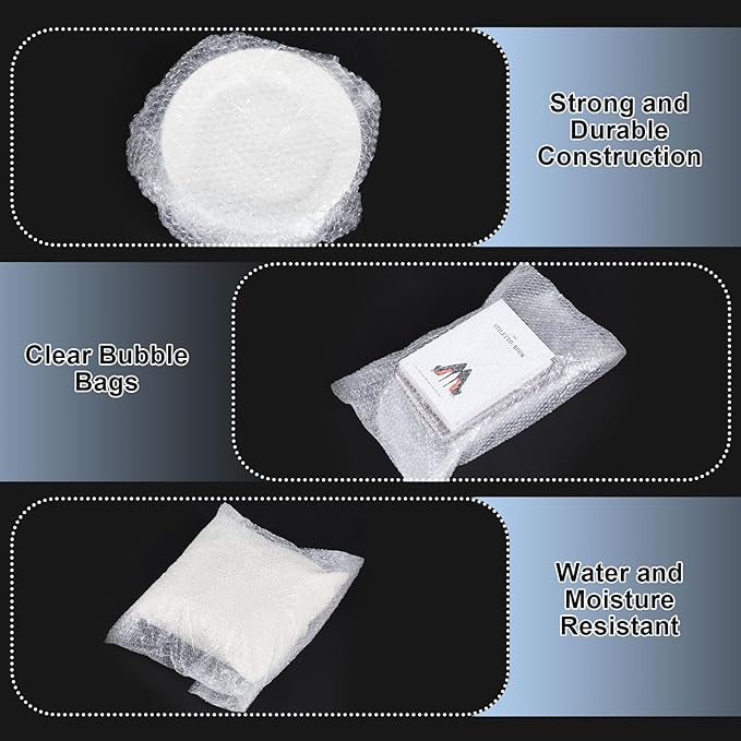 10 Pack 26 * 30 Inch Extra Large Bubble Pouches Clear Bubble Pouch Wrap Bags for Packing Shockproof Cushioning Wrap Bag for Shipping Moving Fragile Dishes China Plates Painting Fragile Items