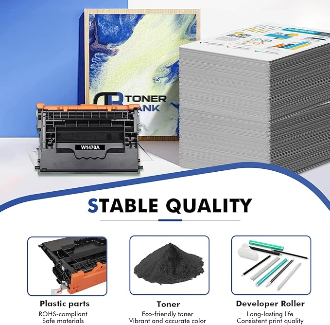 147A Black Toner Cartridge Compatible for HP 147A W1470A 147X W1470X for Enterprise M610n M611dn M611x M612dn M612x MFP M634h M635fht M635h M636fh Printer Ink (1-Pack)