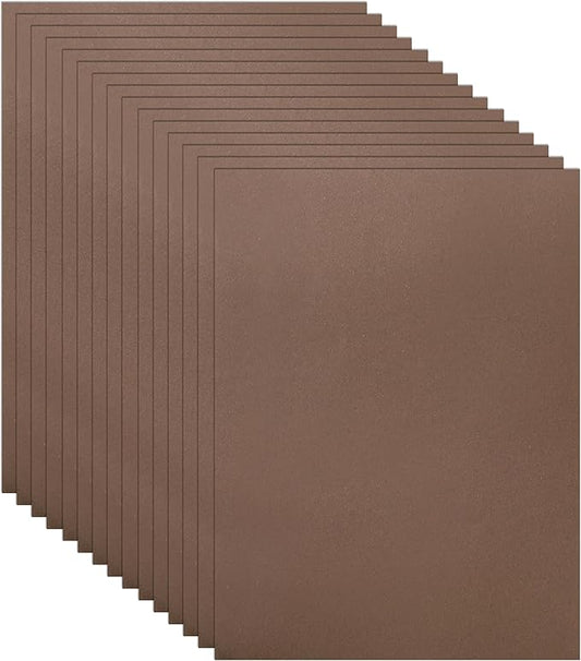 100 Sheets Coffee Color Cardstock 8.5 x 11 Craft Paper, 75lb Heavyweight Dark Brown Paper Card Stock for DIY Cards Making, Wedding Invitations, School Crafting, Memus, Greeting Cards