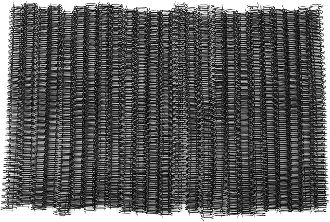 100 Pack Double Loop Wire Binding Spines, YolieraArt Wire Binding Spines, 5/8 Inch Binding Wire for Letter Size 140 Sheet Capacity), 100P, 3:1 Pitch, Black)