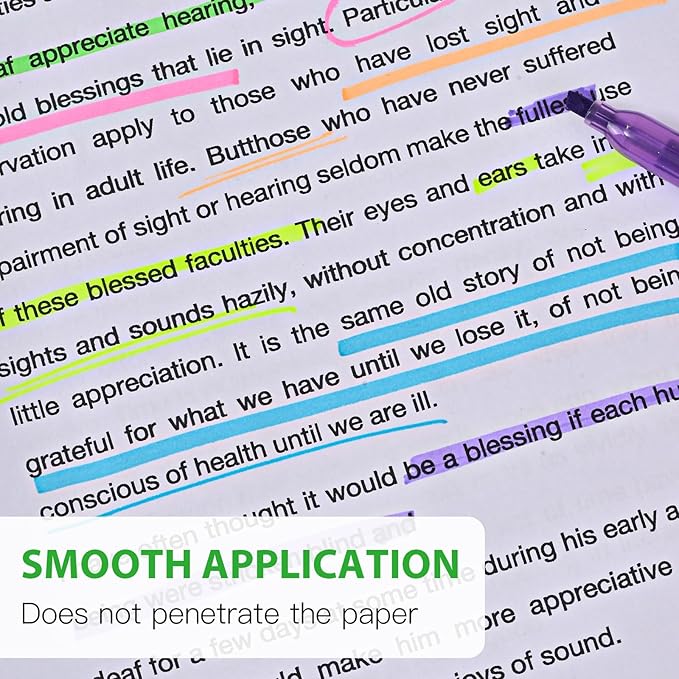 Highlighter - 36 pack color highlighter, color transparent visible fluorescent pen shell, wide chisel point mark, fluorescent pen, school, office