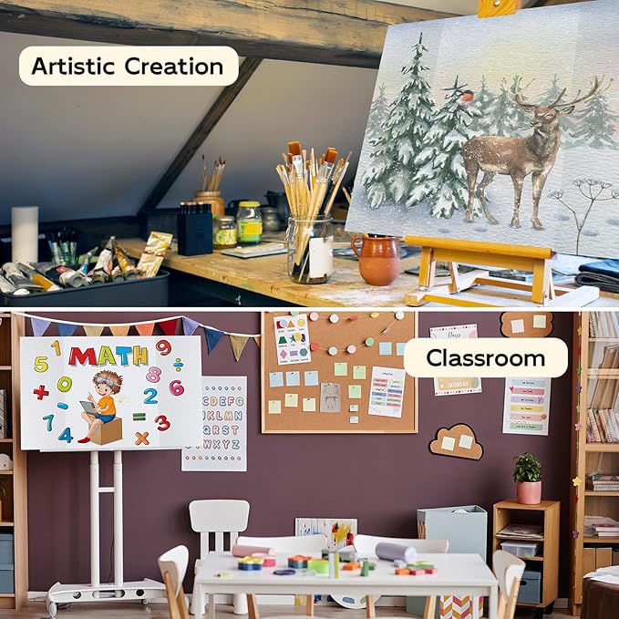 12 Pack Trifold Poster Board, 28x40 Inches White Presentation Board, Portable Display Board for Science Fair, School DIY Project and Business Exhibitions